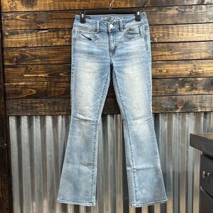 American Eagle Outfitters Light Blue Kick Boot Jeans